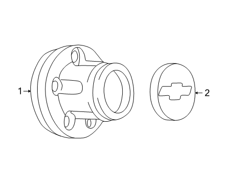 1996 Chevy K1500 Wheel Covers & Trim Diagram 4 - Thumbnail