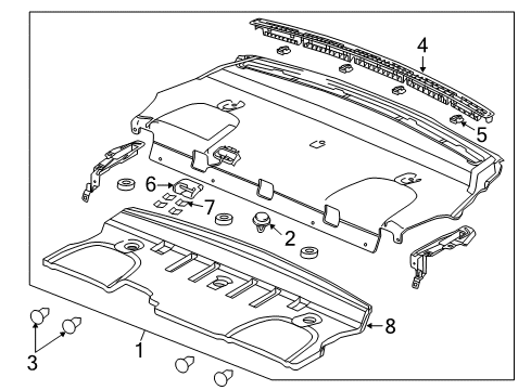 2012 Chevy Caprice Interior Trim - Rear Body Diagram