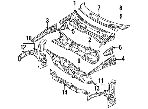 1998 Chevy Metro Dash Panel Diagram for 91172309