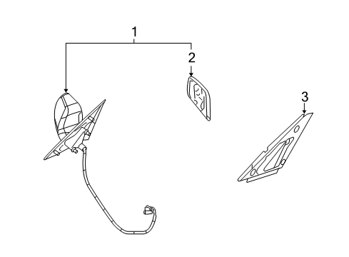 2005 Cadillac STS Outside Mirrors Diagram