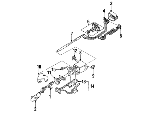 1988 Pontiac Grand Prix Steering Column Diagram 2 - Thumbnail