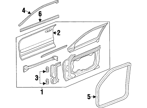 1999 Oldsmobile Cutlass Front Door Diagram
