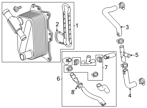 2021 Chevy Silverado 1500 Oil Cooler, Cooling Diagram 2 - Thumbnail