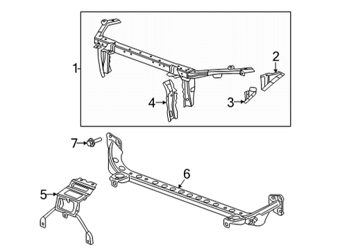 2021 Buick Envision Radiator Support Diagram