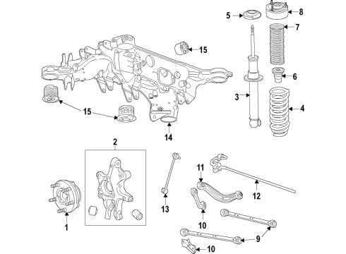 2019 Cadillac CT6 Position Sensor, Rear Driver Side Diagram for 84364925