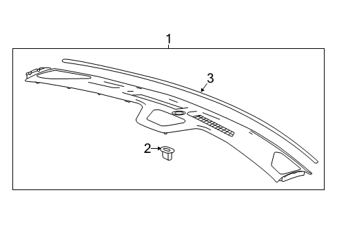 2019 Chevy Traverse Upper Trim Panel, Jet Black Diagram for 84181505
