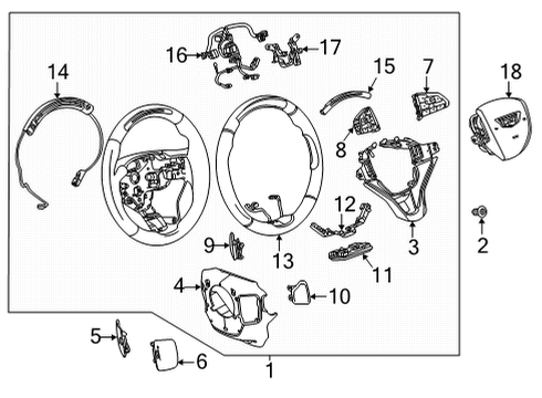 2023 Cadillac Escalade ESV Paddle Switch, Silver, Passenger Side Diagram for 13545793