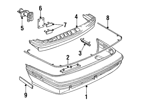 1994 Buick LeSabre Rear Bumper Diagram