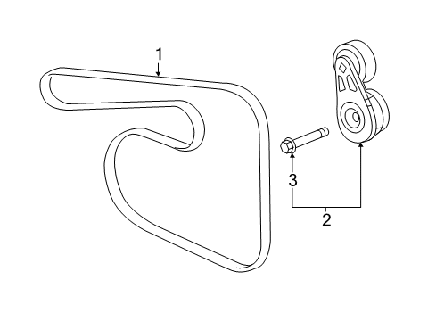 2020 GMC Acadia Belts & Pulleys Diagram