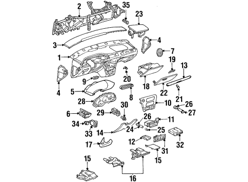 1997 Oldsmobile Cutlass Turn Signal Switch Diagram for 19005031