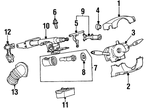 1999 Saturn SL2 Ignition Lock Diagram