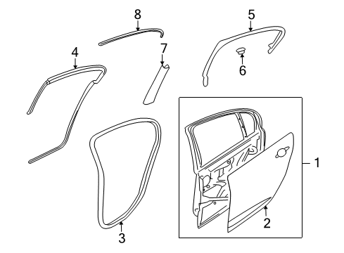 2009 Pontiac G8 Rear Door Diagram