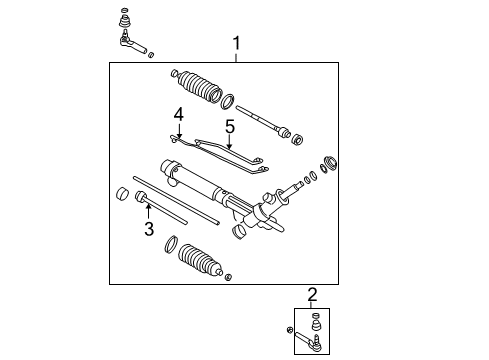 2010 Chevy Colorado Outer Tie Rod Diagram for 19152655