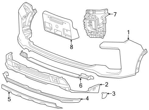 2024 Chevy Silverado 2500 HD Upper Cover Diagram for 86530435