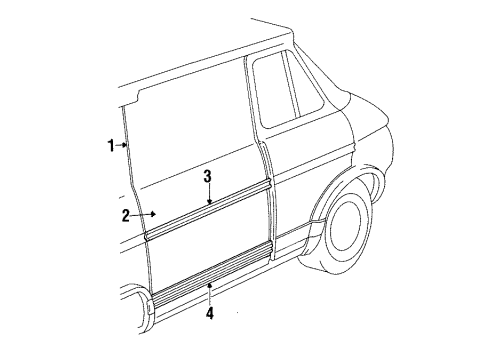 1988 Chevy P30 Side Loading Door - Door & Components Diagram 2 - Thumbnail