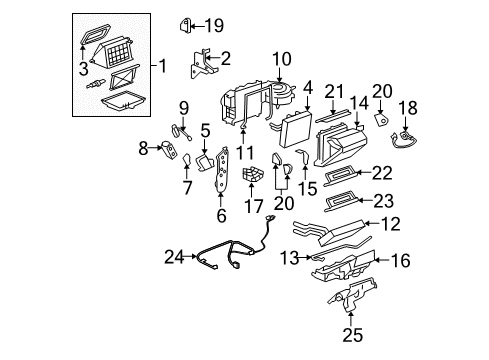 2005 Chevy Equinox Heater Control Diagram for 19130174