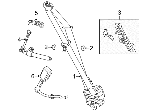 2014 Cadillac CTS Seat Belt, Electrical Diagram 3 - Thumbnail
