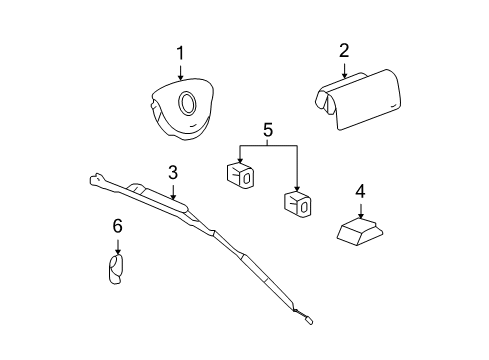 2012 GMC Canyon Air Bag Components Diagram