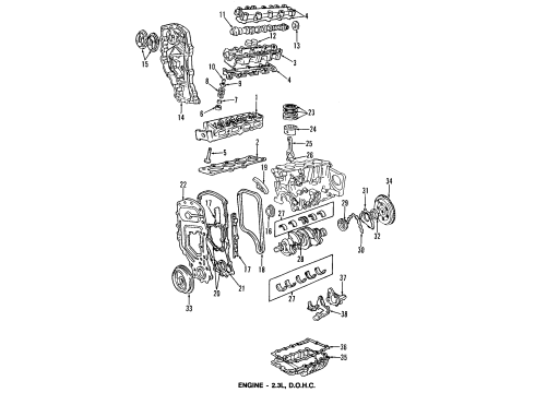 1995 Pontiac Sunfire Crankshaft Diagram for 24574423