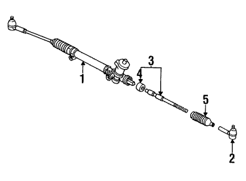 1994 Saturn SL2 P/S Pump & Hoses, Steering Gear & Linkage Diagram 2 - Thumbnail