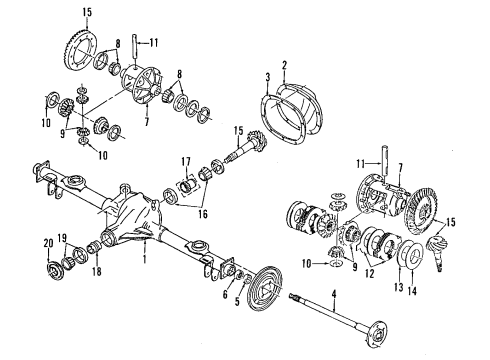 1992 Oldsmobile Custom Cruiser Rear Axle, Differential, Propeller Shaft Diagram