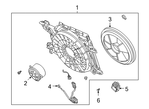 2007 Cadillac XLR Cooling System, Radiator, Water Pump, Cooling Fan Diagram 3 - Thumbnail