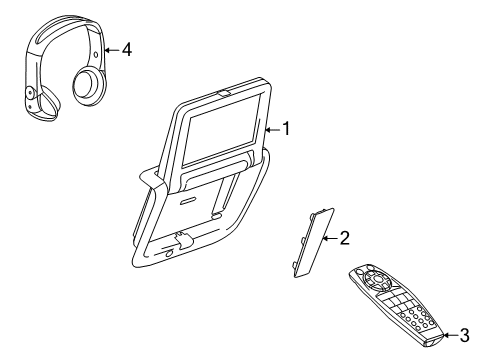 2012 Cadillac SRX Entertainment System Components Diagram