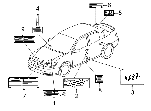 2012 Chevy Volt Information Labels Diagram