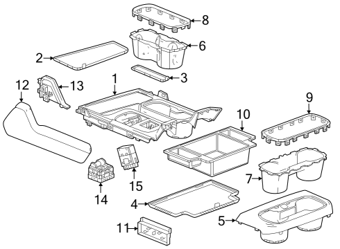 2023 GMC Sierra 1500 Latch, Black, Front Diagram for 84551975
