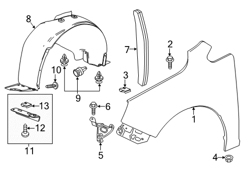 2017 Buick Verano Fender & Components Diagram