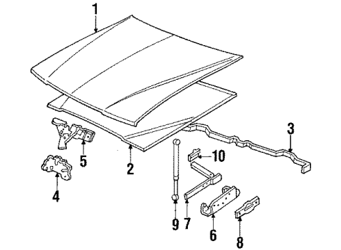 1989 Pontiac Bonneville Under Hood Lamp Diagram for 25535347