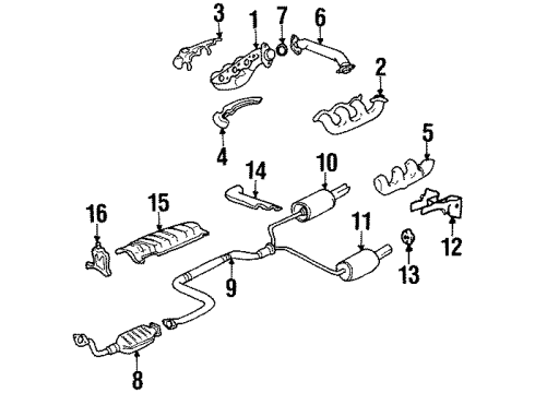 1998 Chevy Lumina Mass Air Flow Sensor Diagram for 19112538