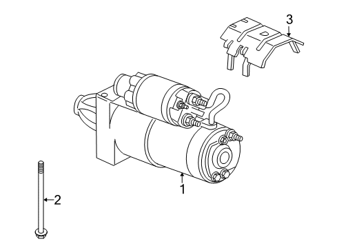 Bolt, Starter Motor Diagram for 12561387