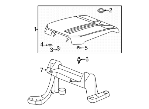 2020 Cadillac CT4 Engine Appearance Cover Diagram