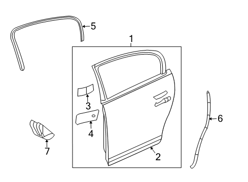 2006 Buick Lucerne Rear Door Diagram