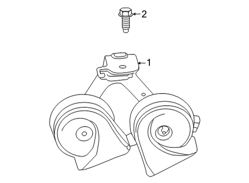 2023 GMC Hummer EV Pickup Horn Diagram
