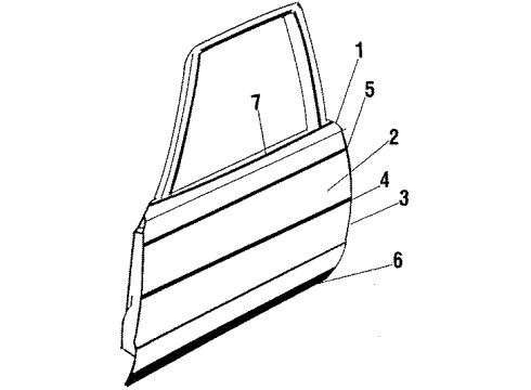 1987 Buick Regal Mirror, Rear Driver Side Diagram for 20215087