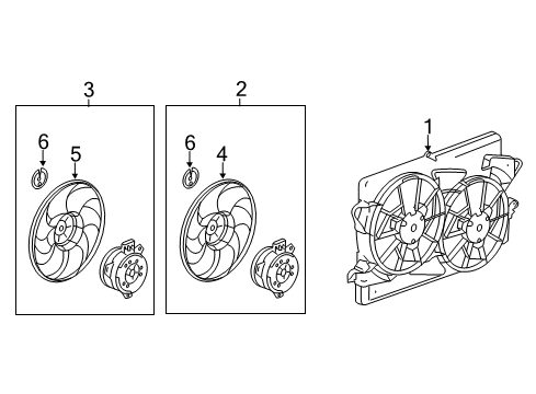 2011 Chevy Equinox Fan & Motor Diagram for 25952813