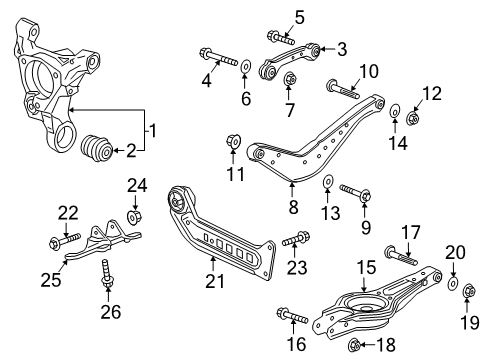 2021 Chevy Malibu Strut Bolt Diagram for 11561297