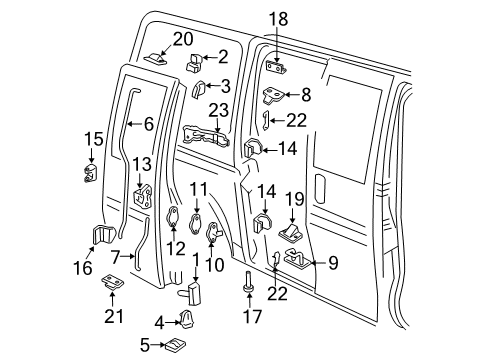 2021 Chevy Express 2500 Lock & Hardware Diagram 5 - Thumbnail