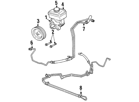2001 Oldsmobile Intrigue Return Tube Diagram for 26085582