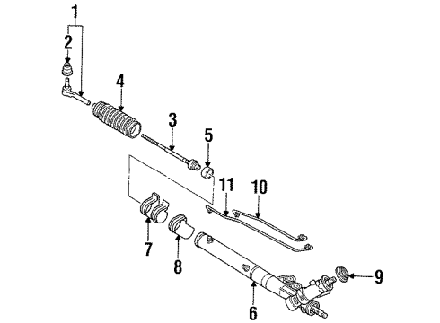 1999 Oldsmobile 88 P/S Pump & Hoses, Steering Gear & Linkage Diagram 2 - Thumbnail