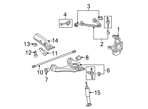 2013 Chevy Suburban 2500 Shock Absorber Diagram for 20951275