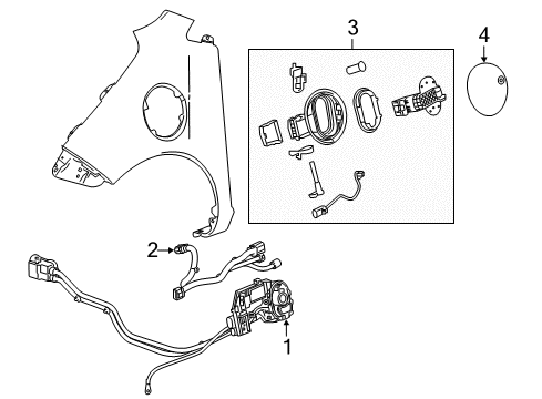 2015 Chevy Spark EV Fender & Components Diagram