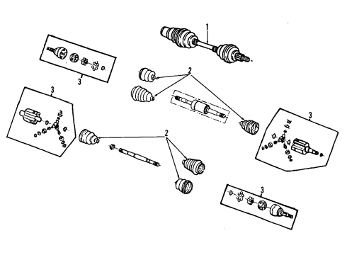 1991 Cadillac DeVille Front Axle Shafts & Joints, Drive Axles Diagram
