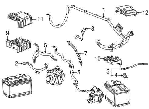 2022 GMC Sierra 2500 HD Battery Cables Diagram 2 - Thumbnail