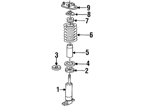 1997 Pontiac Firebird Spring Seat, Front Diagram for 22099275