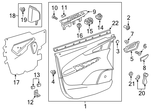 2016 Chevy Spark Lock Actuator, Front Passenger Side Diagram for 42620080