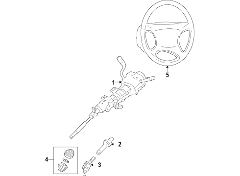 2013 Chevy Silverado 1500 Steering Column & Wheel, Shroud, Switches & Levers Diagram 3 - Thumbnail