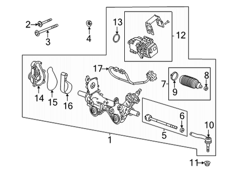 2022 GMC Hummer EV Pickup Tilt Switch, Jet Black Diagram for 84944014